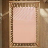 HushDry™ 2-in-1 Waterproof Fitted Crib Sheet Viscose from Bamboo Blush