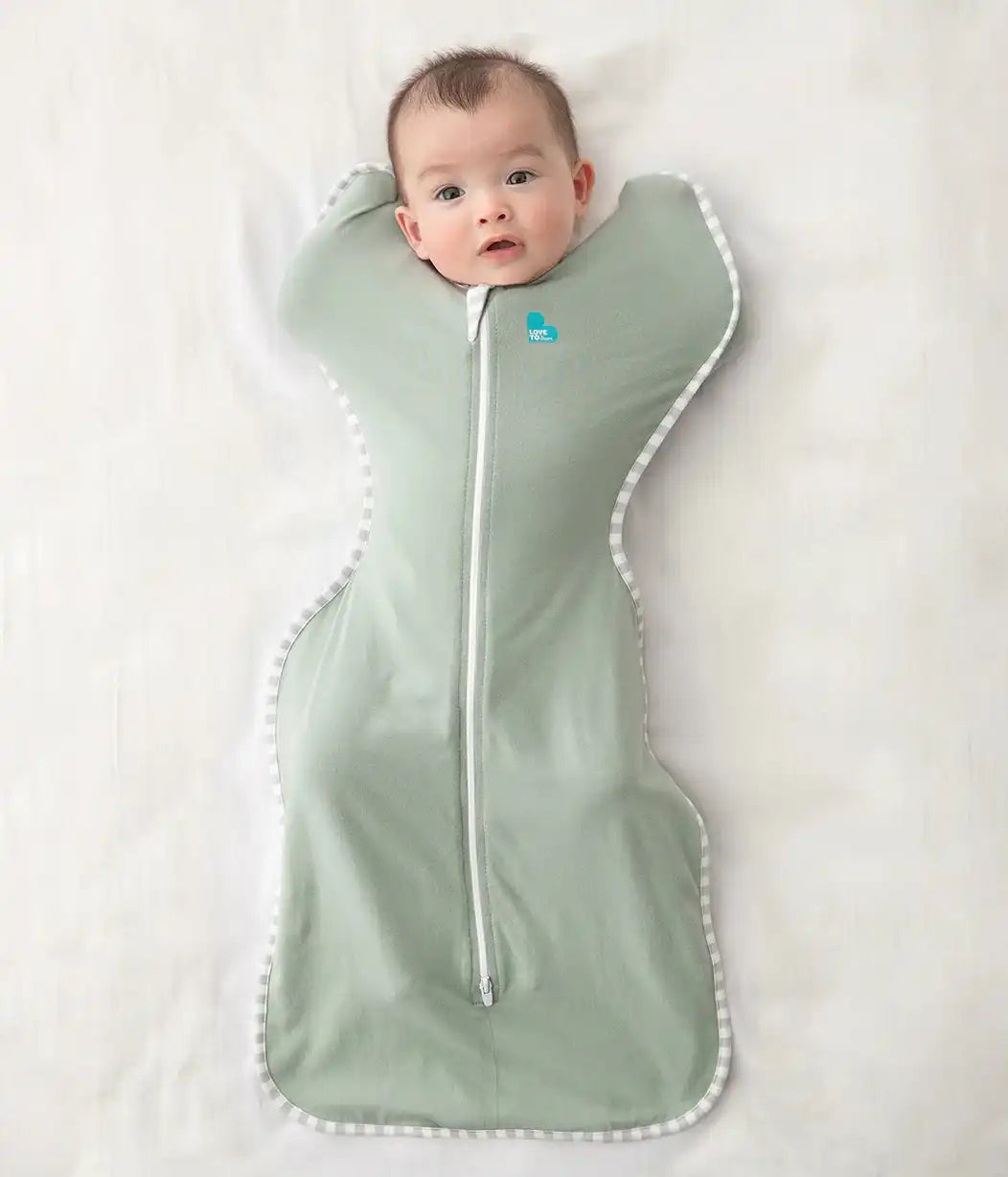 Newborn Essentials Bundle | Swaddle Up 0.2 TOG | Bib | Wash Cloth | Burp Cloth | Hooded Towel | Olive