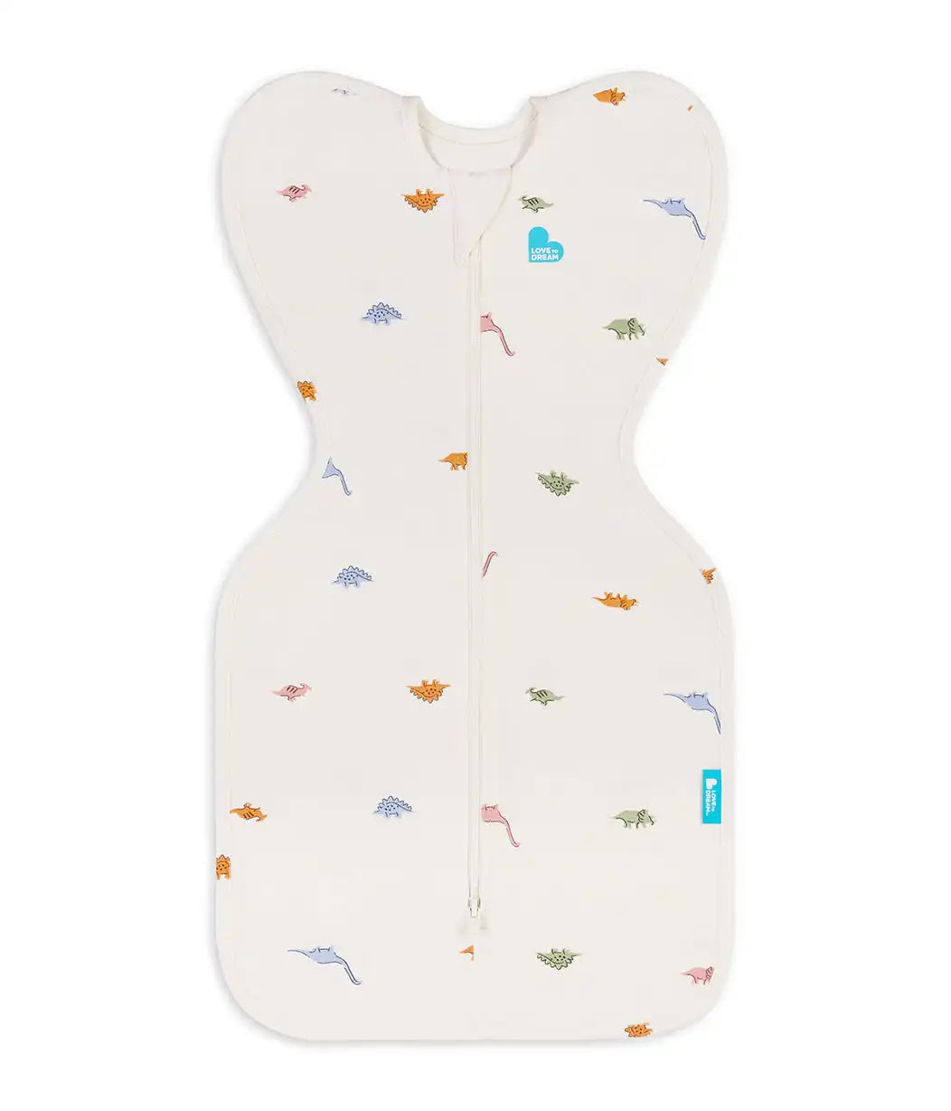 Swaddle Up™ 1.0 TOG Cotton Cream Dino Snore