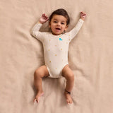 Bodysuit Long Sleeve Snug Fit Viscose from Bamboo Cream Lemons