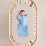 Swaddle Up™ 1.0 TOG Viscose from Bamboo Marle Blue Time and Space