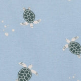 Kids Pajama Set Long Sleeve Snug Fit Viscose from Bamboo Mist Blue Turtally