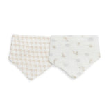Bib 2 Pack Muslin White Mini Cloud Bunnies