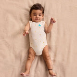 Bodysuit Sleeveless Snug Fit Viscose from Bamboo Cream Lemons