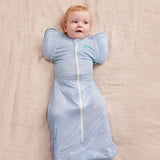 Swaddle Up™ 2-in-1 Transition Bag 1.0 TOG Viscose from Bamboo Mist Blue Boats