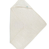 Hooded Towel Muslin Tan Houndstooth