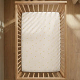 HushDry™ 2-in-1 Waterproof Fitted Crib Sheet Viscose from Bamboo Cream Lemons