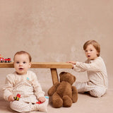 Sleep Suit Long Sleeve 1.0 TOG Cotton Tan Houndstooth